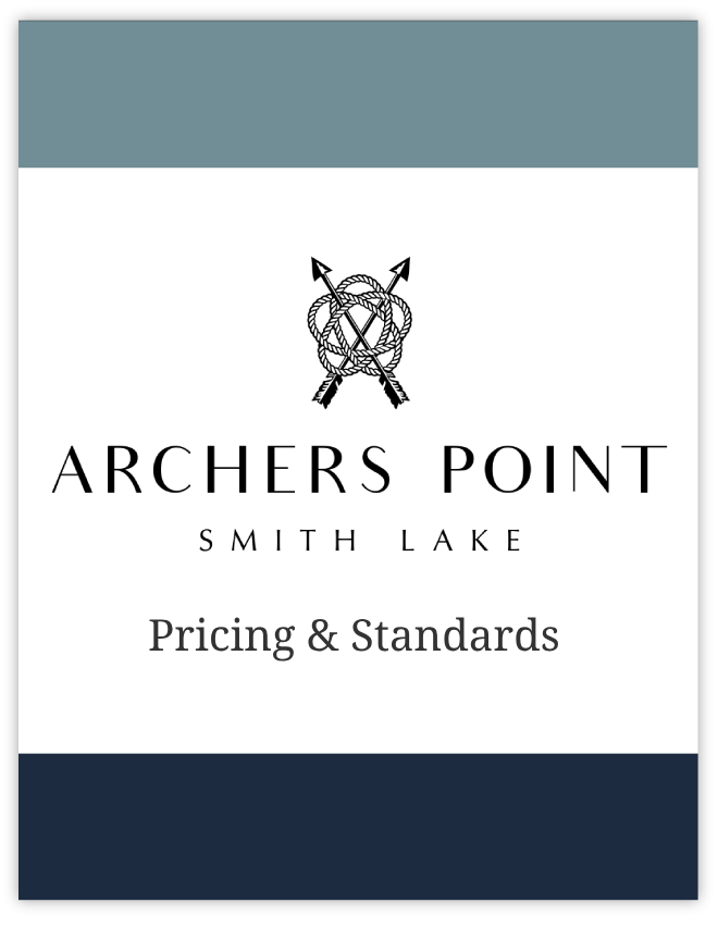 Archers Point Smith Lake Pricing and Standards